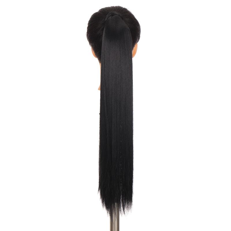24-дюймовый наращивание хвоста, длинный прямой наращивание хвоста, синтетический термостойкий шиньон