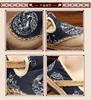Embroidered Women Casual Linen Cotton Shoes Ladies Walking Flats Woman Driving Loafers Plus Size 35-44