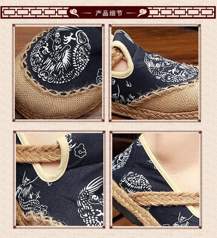 Embroidered Women Casual Linen Cotton Shoes Ladies Walking Flats Woman Driving Loafers Plus Size 35-44