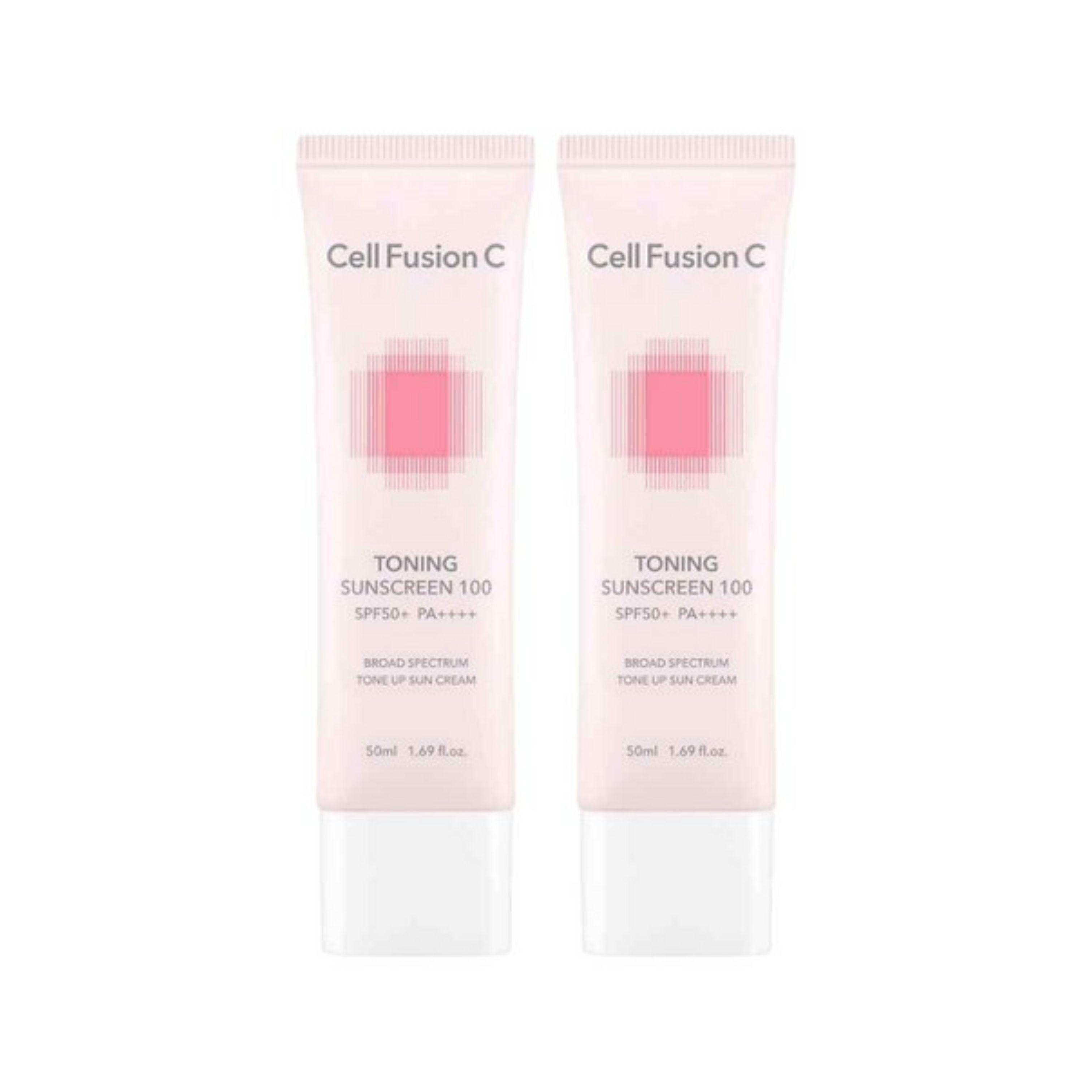 Cell Fusion C Toning Sunscreen 100 SPF50+ PA++++ 50ml x 2
