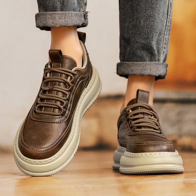 Fashion Height Increasing Casual Men's Board Shoes Minimalist Fashion Style Outdoor Leisure Walking Daily Office Youth Quality Shoes