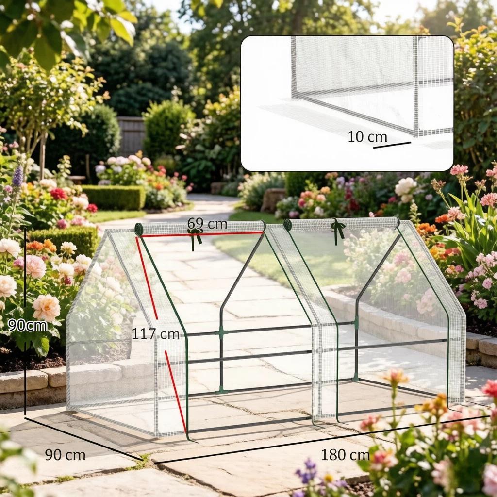 Plant Protection Tent with Practical Design, Foil Greenhouse for the Garden, Compact Mini Greenhouse(only with Mini Greenhouse)
