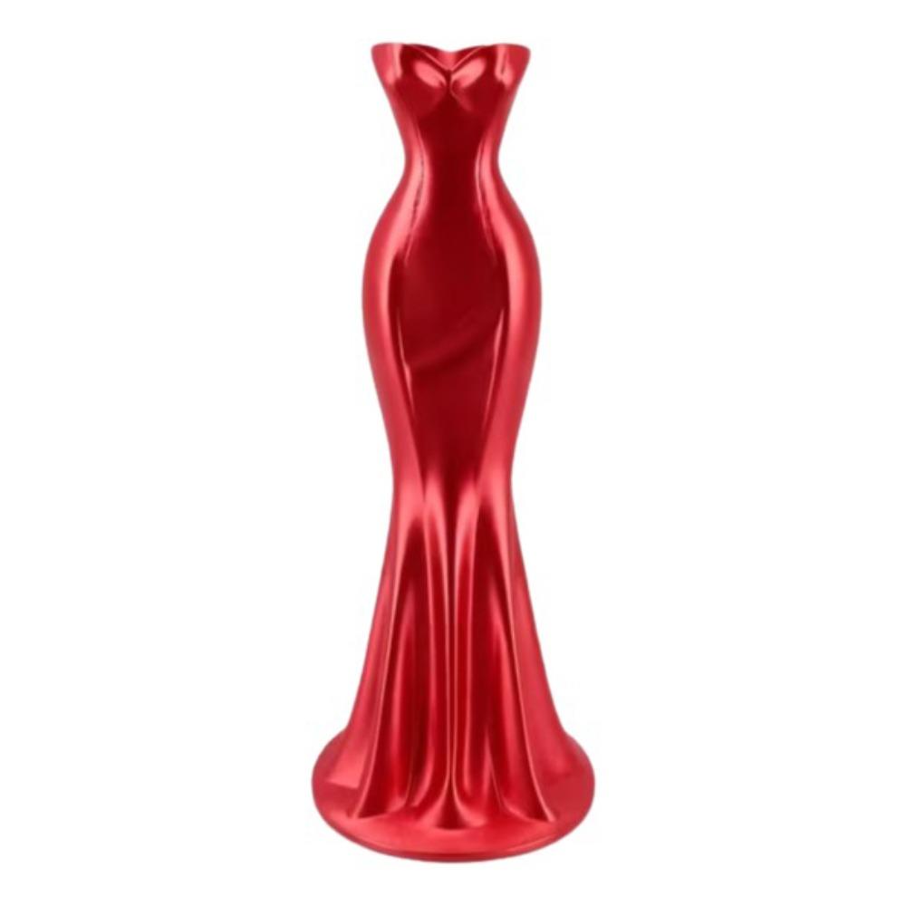 Desktop Ornament 3D Printing Dress Shaped Vase Nordic Style Elegant Desktop Decorative Vase Creative Artistic Pencil Holder Gift