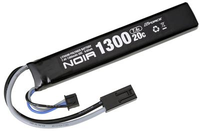 G-Force Noir LiPo 7.4V 1300mA 20C Stock-in Stick Type GFG903