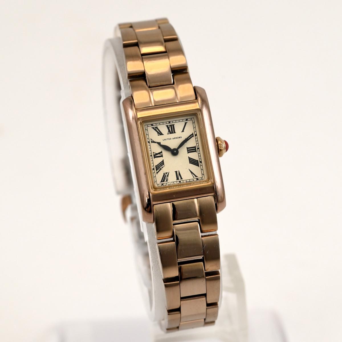 

[Б/У] UNITED ARROWS Прямоугольные ЗОЛОТЫЕ Tome Женские КВАРЦЕВЫЕ 5421-S058261