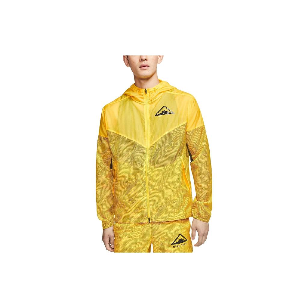 Nike Mens Running Series Breathable Windproof Long Sleeve Sun Protection Top Men tops Yellow CQ7962-735