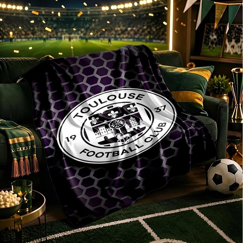 Toul-ouse Football Blanket Lightweight Ideal Bedding Blanket Perfect for Travel, Camping, Living Rooms, Offices, Sofas, Fan Christmas gift
