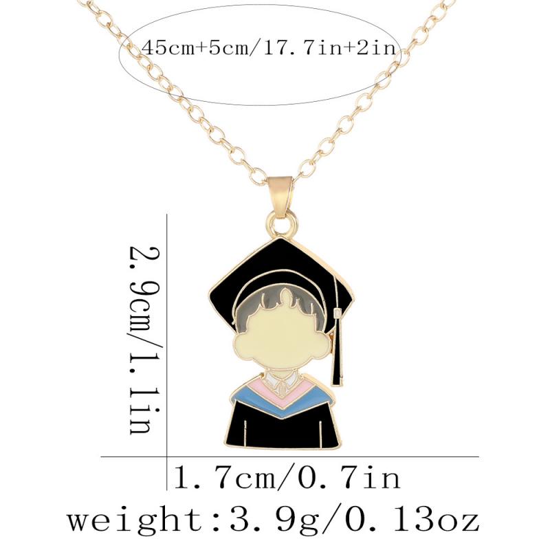 Graduation Cap Necklace Academic Pendant Minimalist Alloy Jewelry Student Keepsake Gift Commemorative Accessory