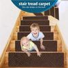 Self Adhesive Stair Treads Non Slip Stair Carpet Strips Reusable Stair Mats Rugs  for Pet