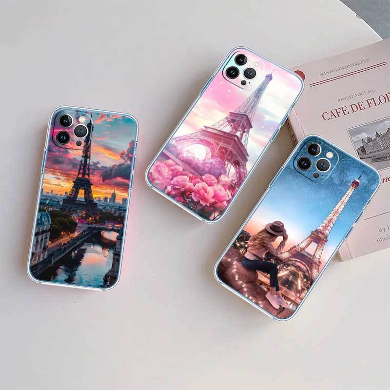 Paris Eiffel Tower Phone Case for Motorola G14 G15 G24 G30 G31 G32 G34 G41 G42 G51 G52 G50 G60S G60 G62 G72 G71 G73 G84 G85 G200 E32