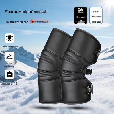 Arctic Velvet Windproof Knee Pads for Winter Riding - Thick, Cold-Proof Leg Warmers for Men & Women