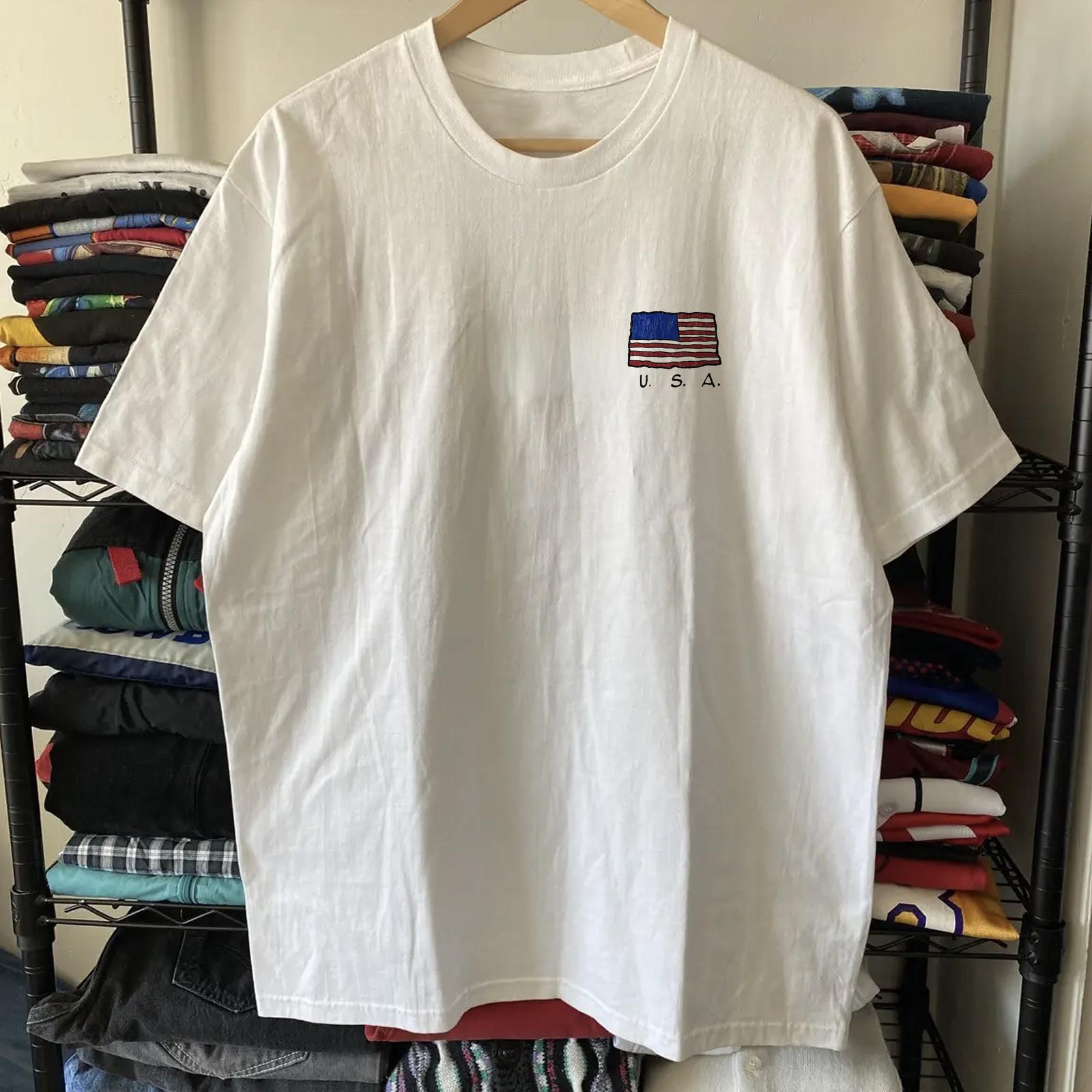 Joe Cool Patriotic Aged T-Shirt White M 4XL