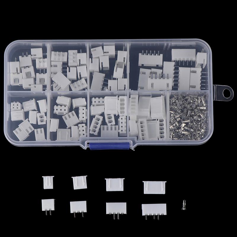 

1Box ​​Jst-Xh Kit 2/3/4/5Pin Xh2.54Mm Термінал Корпус Pcb Заголовок Дротові роз’єми