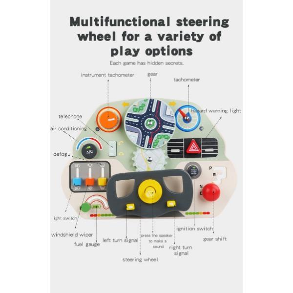 Early Education Children Steering Wheel Busy Board Educational Baby Learning Toys Montessori Table Games