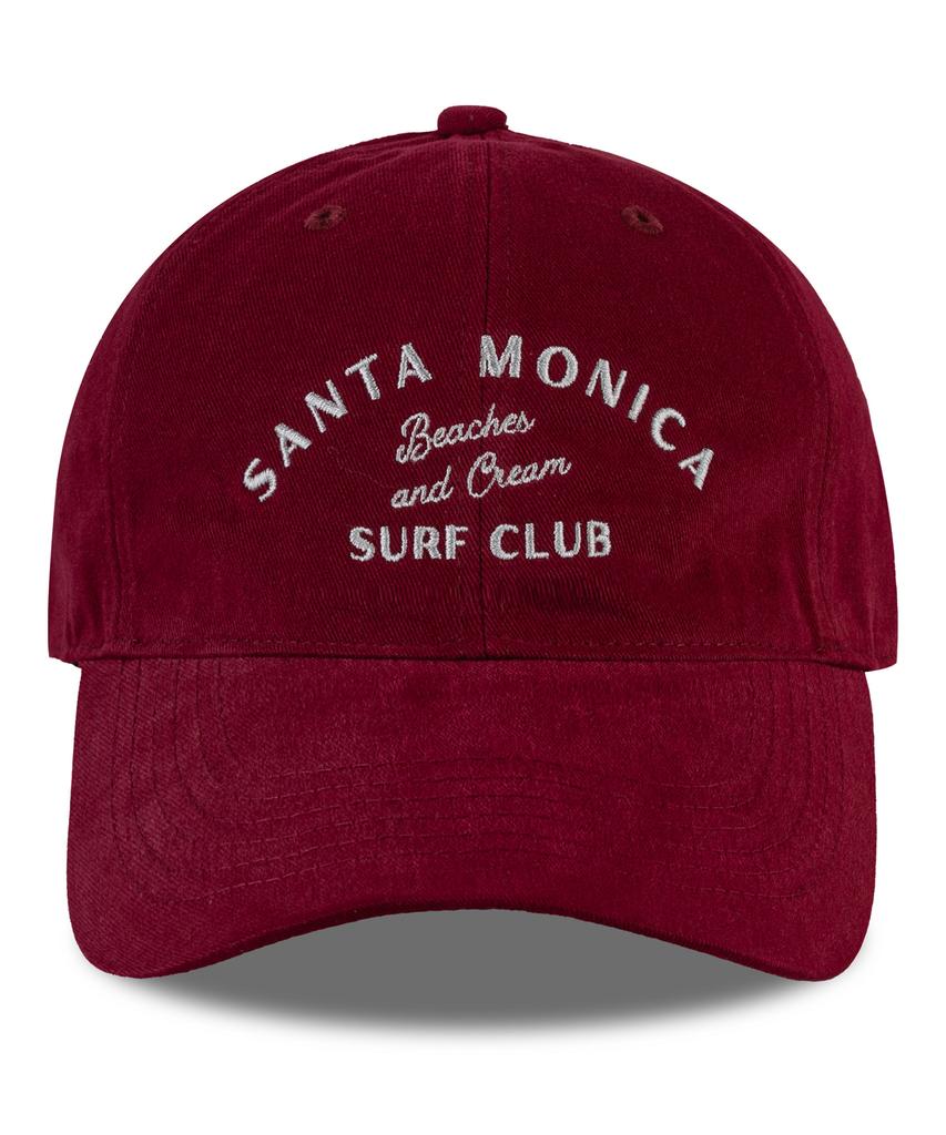 Bichiseuaenkeulim Santa Monica Cotton Ball Cap-Red Wine