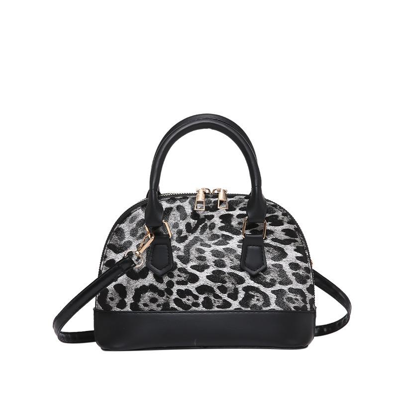 2025 Spring New Temperament Leopard Print Simple Commuter Shell Bag Foreign Style Casual Fashion Beautiful Shoulder Messenger Bag
