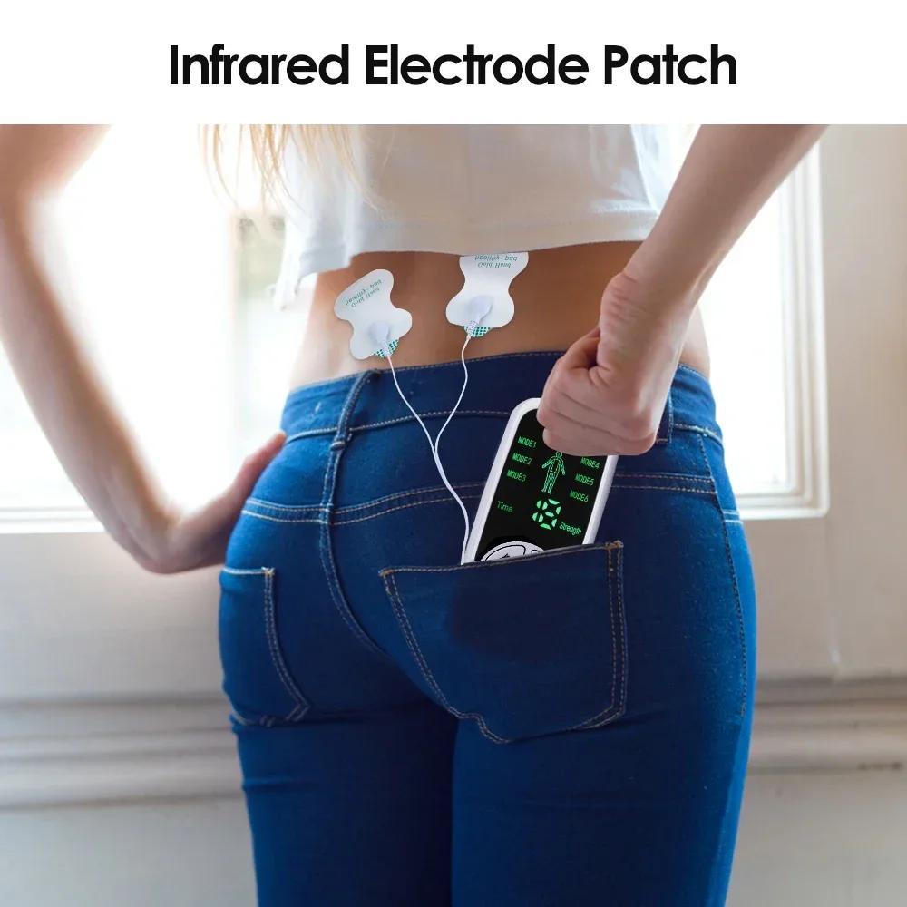 6 Modes Tens Electric Stimulation Massager Muscle EMS Full Body Relax Muscle Therapy Pain Relief Pulse Massager Healthy Care