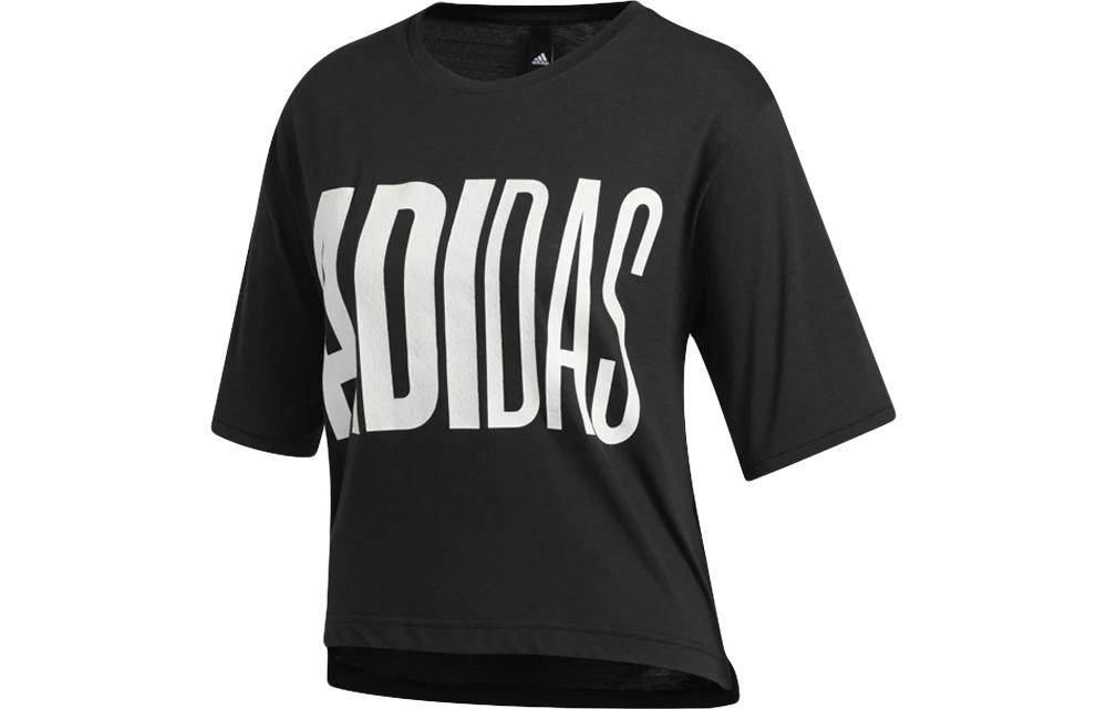 Adidas T Shirts Women s Black Crew Neck Moderate FM1654 L