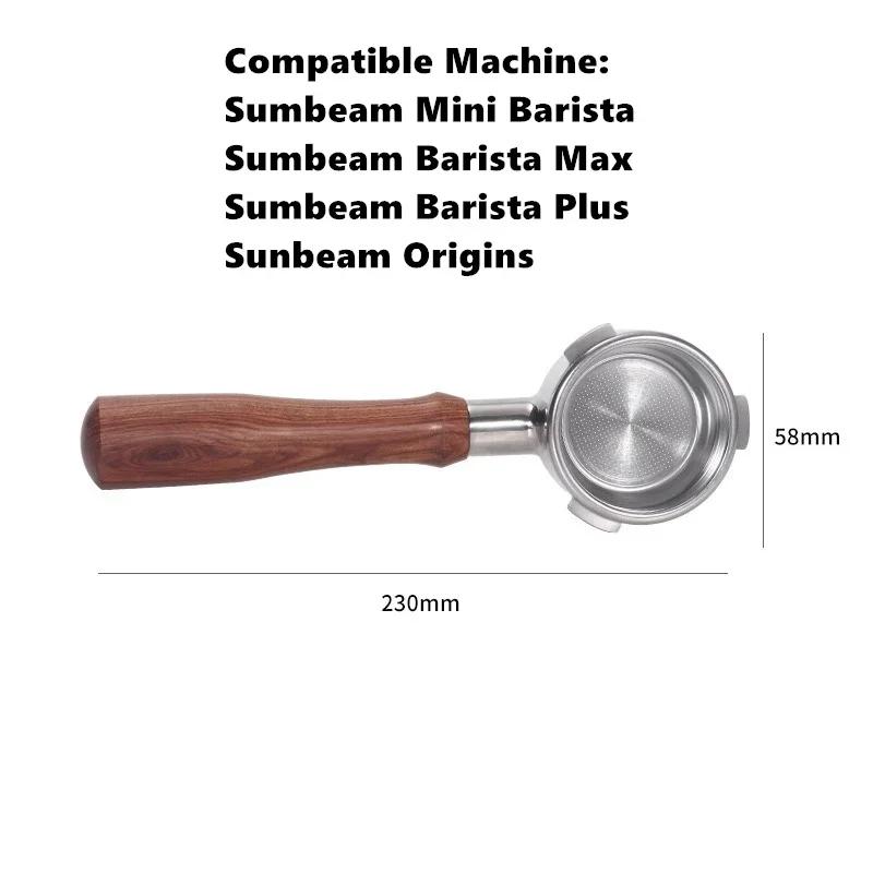 Premium 58mm Stainless Steel Coffee Bottomless Portafilter: Tailor - Made for Breville/Oster Brew/Sunbeam EM4300/EM5300/EMM5400B