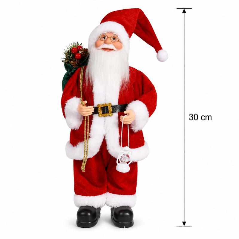 New Santa Claus Standing Figurine Christmas Decoration Window Display Ornament Home Decor Items And Gifts