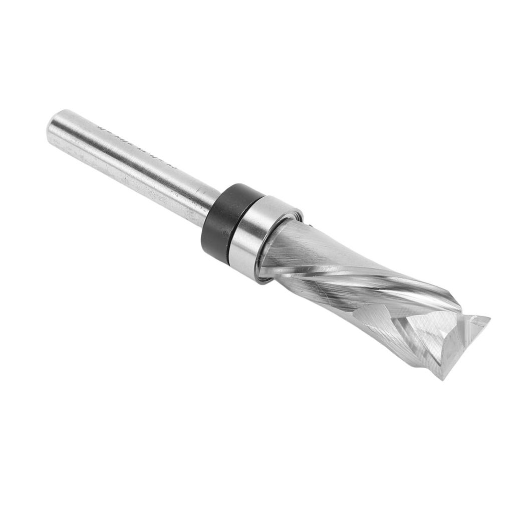 Extra Long Compression Flush Trim Router Bit 1 4in Shank with Top Bearing 1 2in Cutting Dia Spiral Pattern Template for