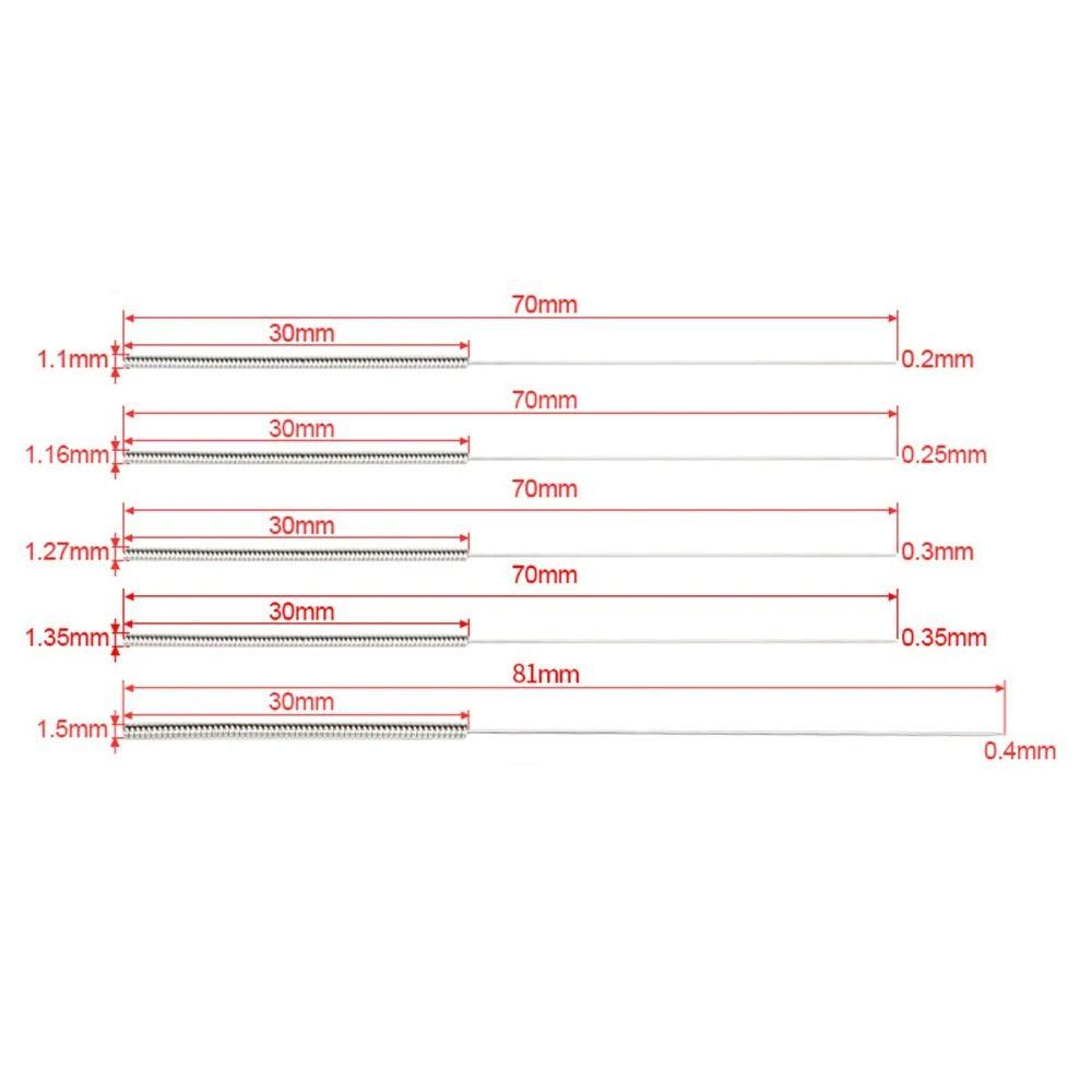 10Pcs 0.2mm 0.25mm 0.3mm 0.35mm 0.4mm Drill Nozzle Cleaning Needles Clean Tool  For V6 MK8 Nozzle