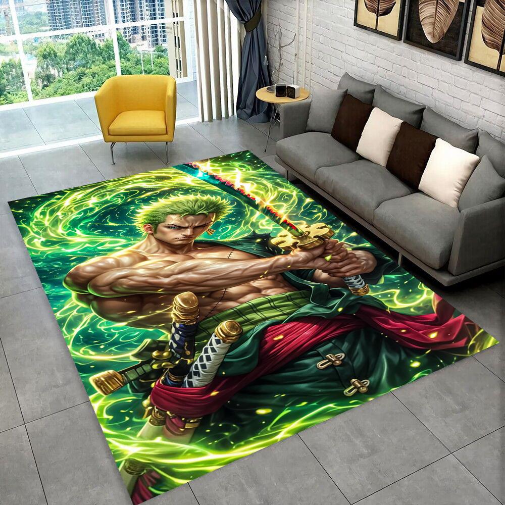 One P-Piece Cartoon Anime Carpet Rug for Playroom Bedroom Living Room Sofa Home Decor,kids Game Area Rug Non-slip Floor Mat