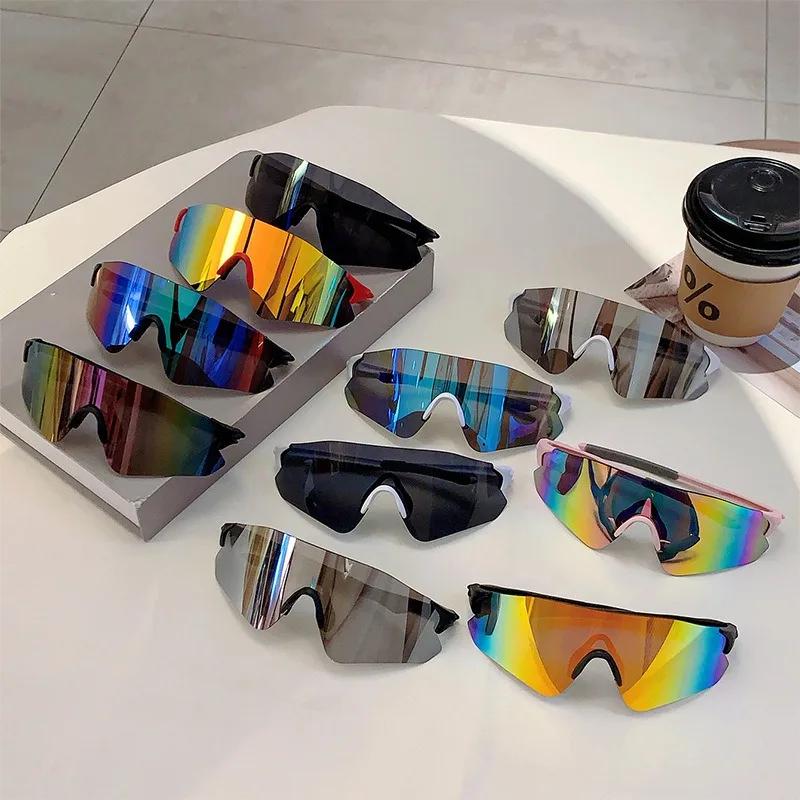Fashion Monoblock Anti UV Men's Goggle Outdoor Brand Mirror Sports Sunglasses Women Oversize Decor Shades for Cycling