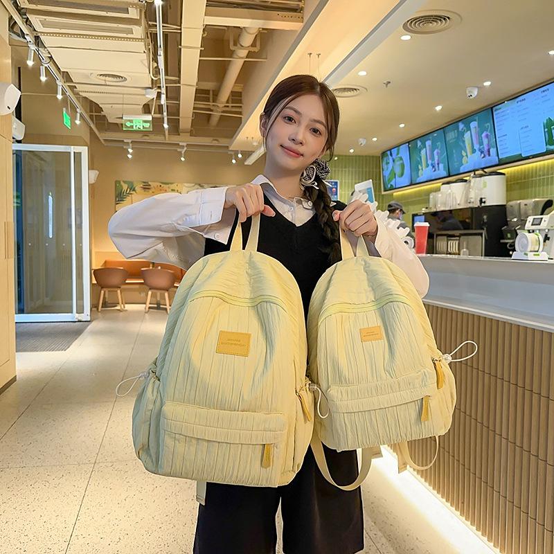 Schoolbag Korean version ins schoolbag for female high school students, versatile high-value large-capacity backpack for junior high school students