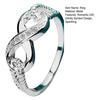 Infinity Knot Promise Ring for Her Cubic Zirconia Engagement Ring Sparkling Wedding Band for Women Anniversary Jewelry Gift
