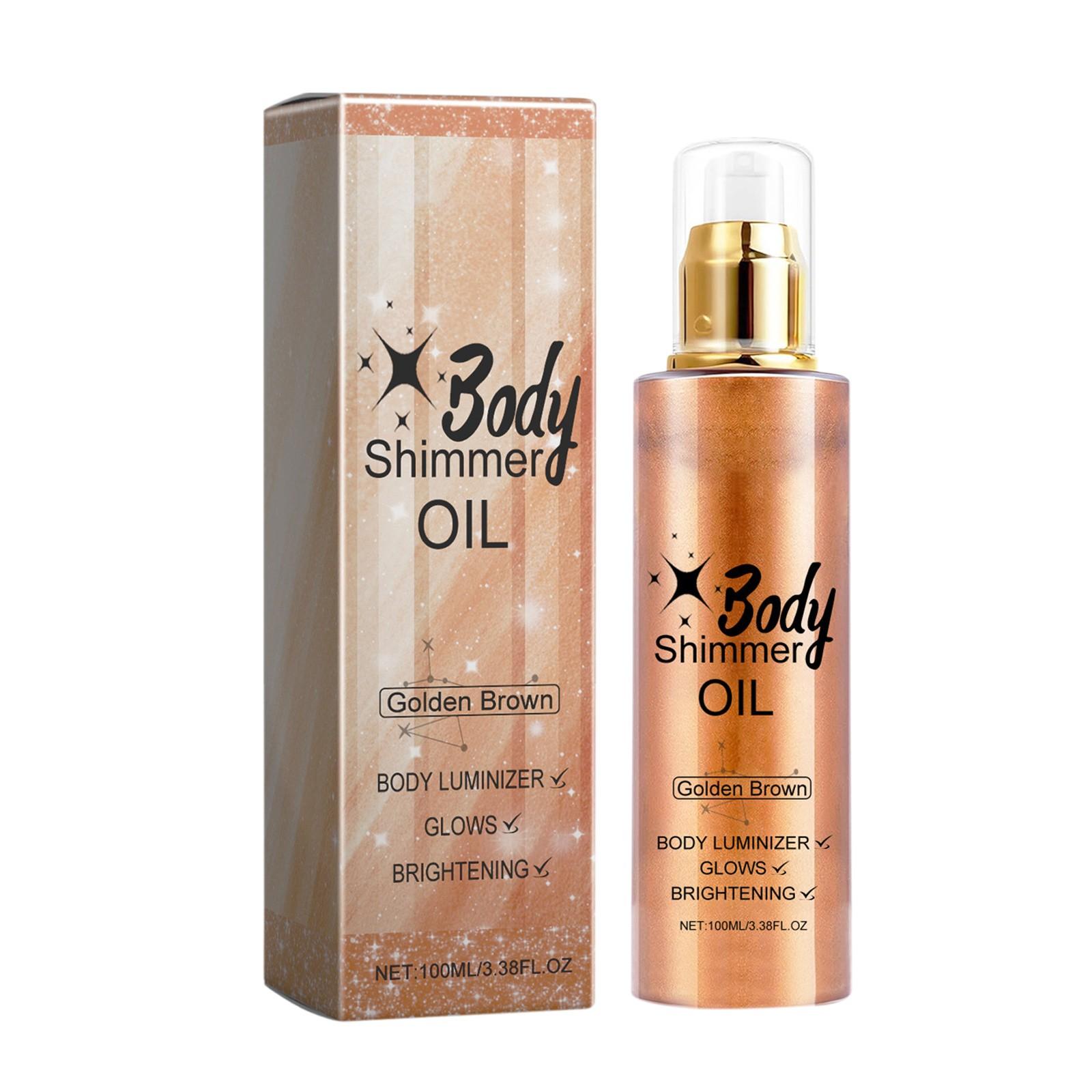 

Масло для тела с блестками, натуральное увлажняющее масло для сияния тела, гладкая текстура, для лица и тела (100мл) Легкое масло для тела с блестками, стойкое быстросохнущее масло, 100 мл One Size