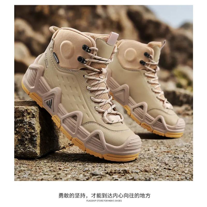 Outdoorowe buty turystyczne za kostkę, na każdą pogodę, męskie, antypoślizgowe, trwałe i oddychające buty do wędrówek i wspinaczki na każdą porę roku