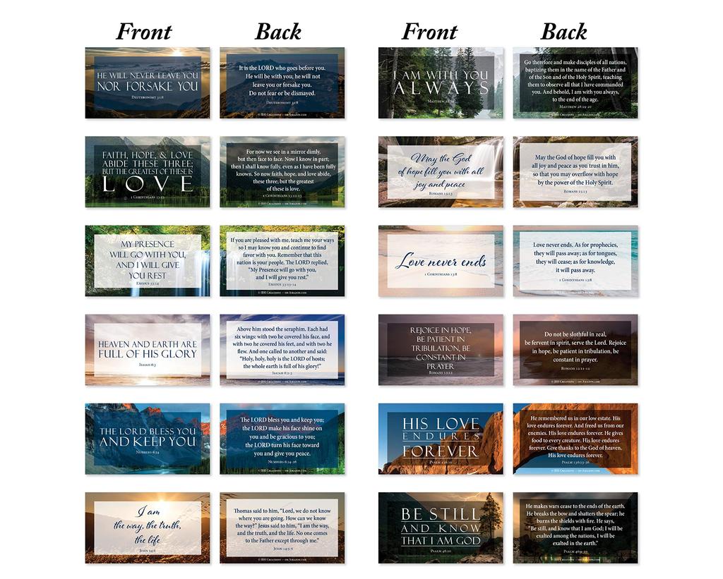 JBH Creations Share a Verse Bible Cards with Full Bible Pack of 48 -