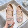 2026New girls' high-heeled princess shoes, spring and autumn children's leather shoes to match dresses, little girls' Mary Jane fashion shoes