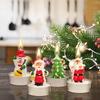 4 szt. Świąteczne Świece Święty Mikołaj Bałwany Puszki Świeca Dekoracje Świąteczne do Domu Mini Świeczki Navidad Prezenty Noworoczne