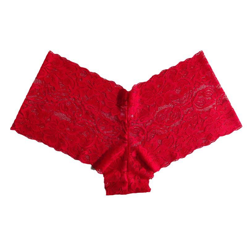 

Кружевные трусики с вырезами Cherry Temptation больших размеров с низкой посадкой и прозрачными вставками XXX-Large красный