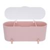 Cotton Swabs Storage   3 Grids Cotton Swabs Dispenser Dust Resistant Desktop Lipstick Puffs Case for Home Nail Salon