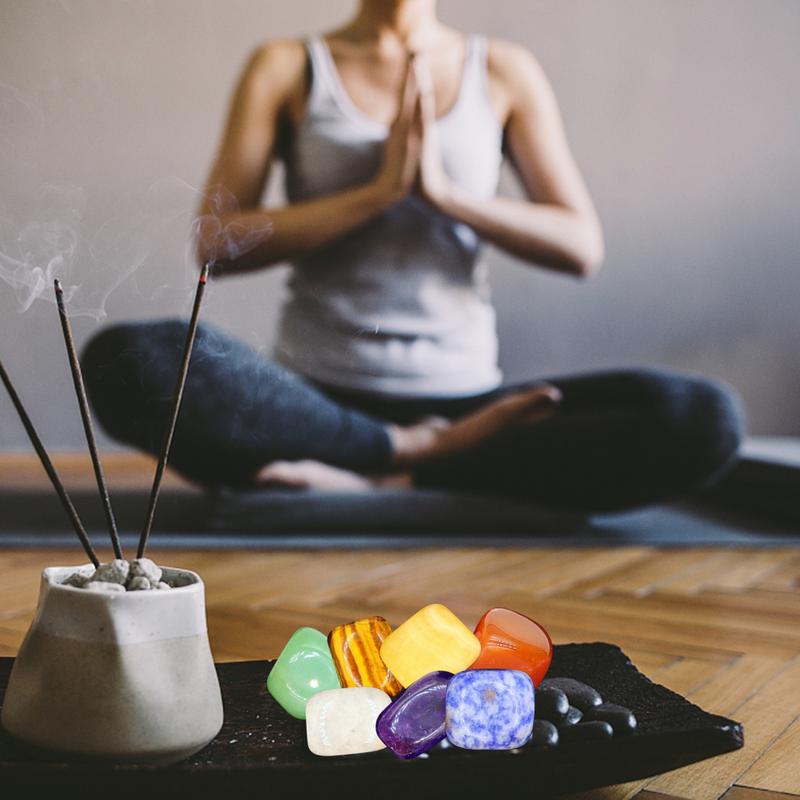 Natural Stone Set 7 Reiki Healing Stone Quartz Mineral Ornament Healing Gemstone Home Decoration Craft Stones Gifts