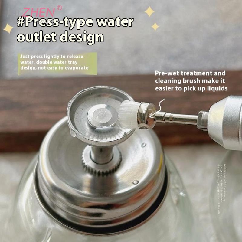 1pc Nail Storage Refillable Glass Bottle Empty Liquid Press Pump Dispenser Nail Art Polish Remover Cleaner Makeup Manicure Tools
