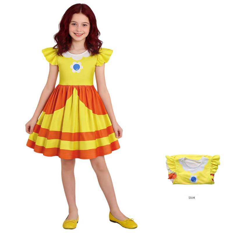 Super Mario Bros Princess Peach Daisy Rosalina Cosplay Costume Party Daisy,110