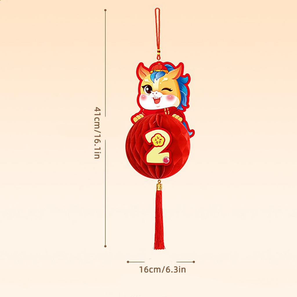 10/4pcs Red Lanterns Decoration Chinese New Year Hanging Ornaments Spring Festival Decoration Year of The Horse Accessories