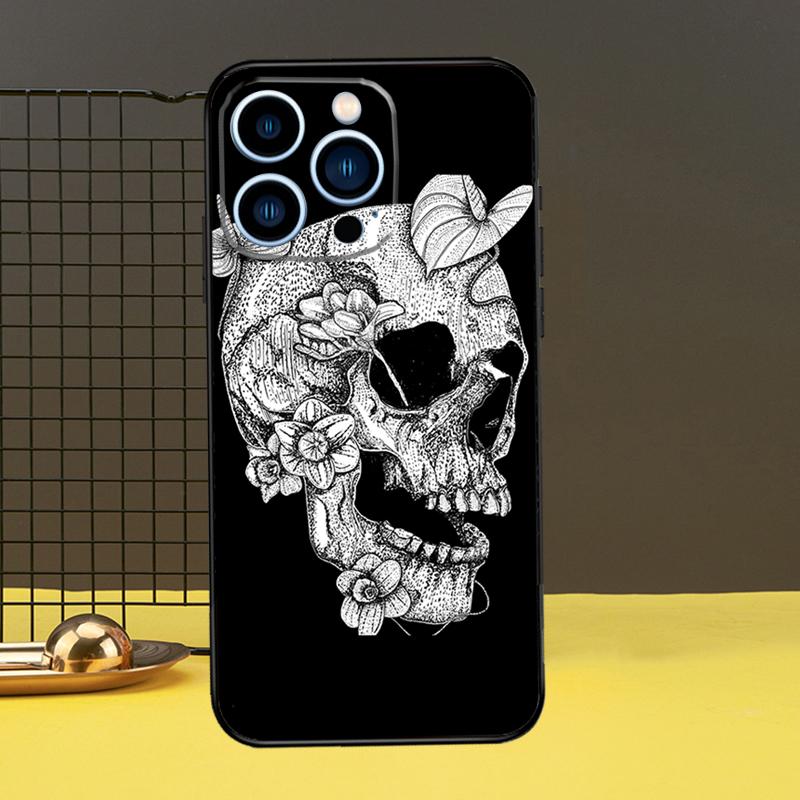 

Gothic Skull Case For iPhone 16 15 14 13 12 11 Pro Max X XR XS 7 8 Plus 12 13 Mini Bumper Cover iPhone 16Pro MAX