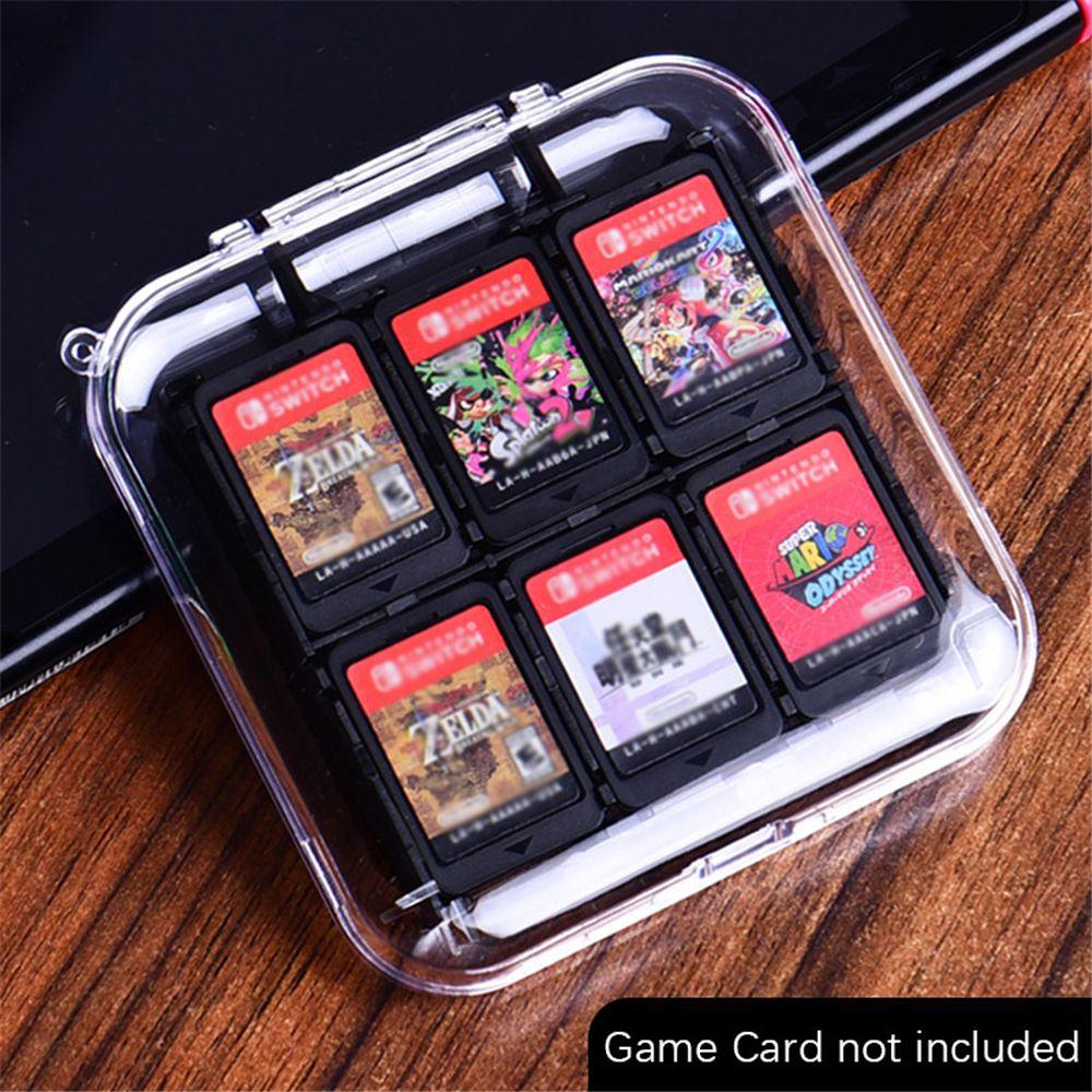 New Box Anti-lost Rope Clear 12 Game Cartridges Game Card Case Storage Holder For Nintendo Switch