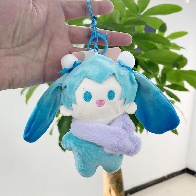 

Hatsune Lovely Plush Miku Keychain Doll Soft Pp Cotton Filling Ideal For Cute Accessories фиолетовый