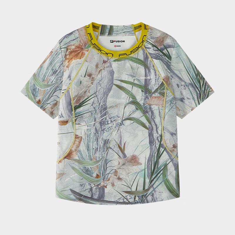 FILA FUSION Women s Printed Knitted Short Sleeve T-Shirt M