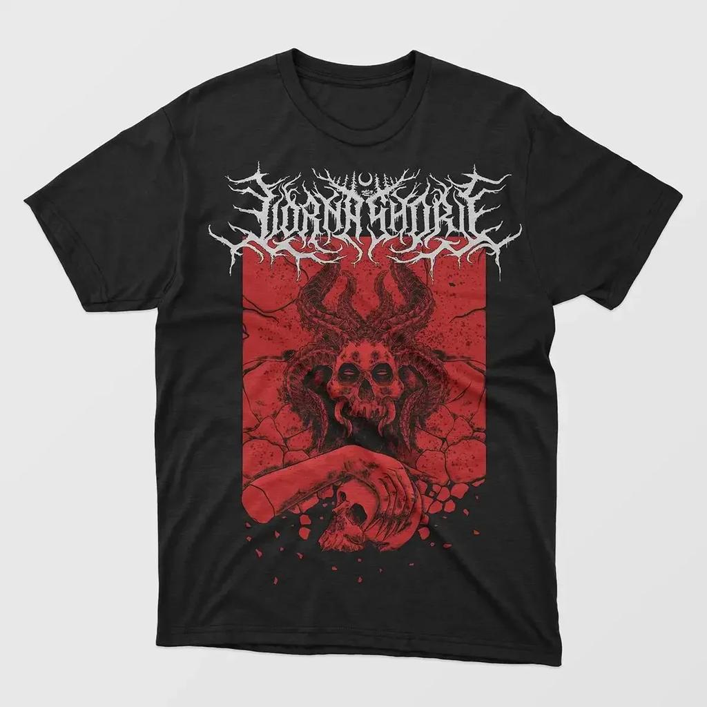 2025 Lorna Shore Rocker Men Women's Short Sleeve Cotton T Shirt Band Hip Hop Tee Streetwear Black T-shirt Summer Tops Clothing