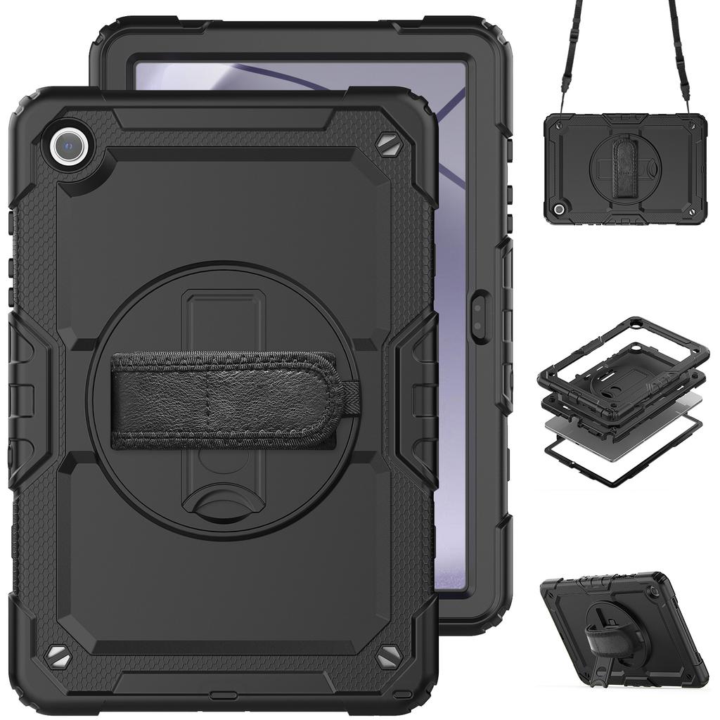 Heavy Duty Armor Rugged Tablet Case for Samsung Galaxy Tab A9 8.7inch 2023 SM-X110/X115/X117 with Pen Holder Hand Strap