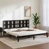 VidaXL Bed Frames Black Solid Pine Wood 200x200 Cm 3105624
