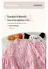 Women's Three-Piece Leopard Print Cotton Pajama Set: Short-Sleeve Top and Long Pants for Casual Summer Elegance.