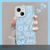 Applicable To Apple 14 Mobile Phone Case Summer Iphone13 Smudge English Ok Invisible Bracket 12 Feather Yarn IMD Advanced